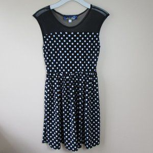 Cinched Waist Dress with Sheer Back